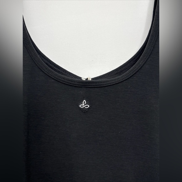 Prana Black Asymmetrical Ruched Sleeveless Tank Top - Picture 3 of 5